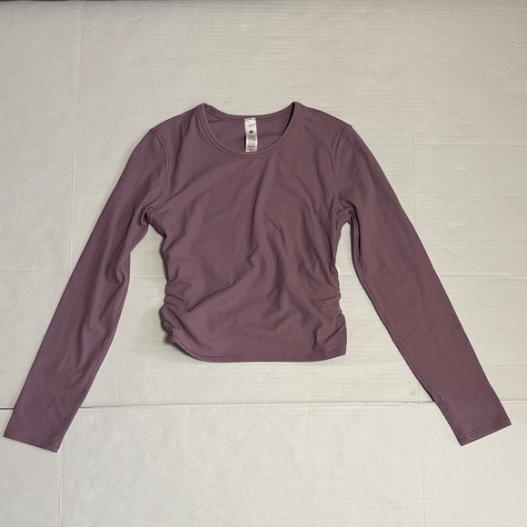 Lululemon Athletica Mauve Long Sleeve Crop Top - Picture 1 of 6